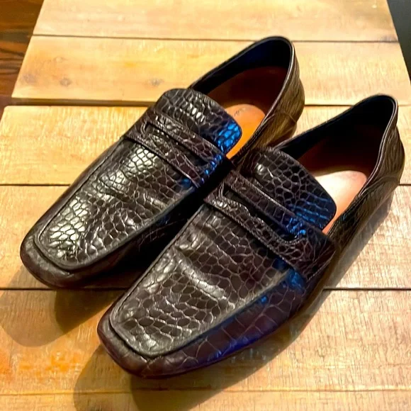 Cole Haan | Shoes | Cole Haan Brown Alligator Print Mens  display picture 1